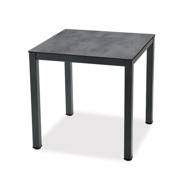 Esstisch, Venus, Aluminium, pulverbeschichtet, HPL, schwarz, weiß, beige