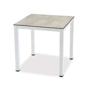 Esstisch, Venus, Aluminium, pulverbeschichtet, HPL, schwarz, weiß, beige