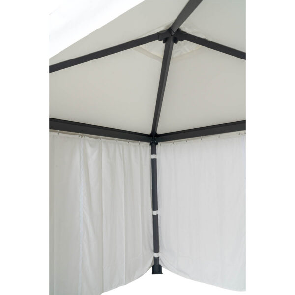 Pavillon, Gavdos, Aluminium, stabil, massiv, weiß, pulverbeschichtet