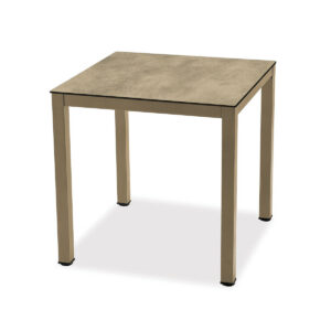 Esstisch, Venus, Aluminium, pulverbeschichtet, HPL, schwarz, weiß, beige