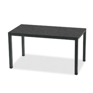 Esstisch, Venus, Aluminium, pulverbeschichtet, HPL, schwarz, weiß, beige