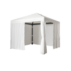 Pavillon, Gavdos, Aluminium, stabil, massiv, weiß, pulverbeschichtet