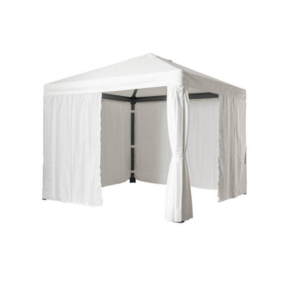 Pavillon, Gavdos, Aluminium, stabil, massiv, weiß, pulverbeschichtet