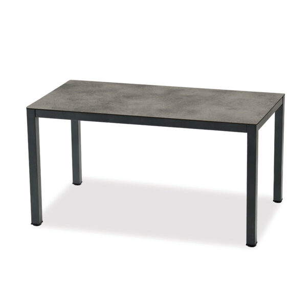 Esstisch, Venus, Aluminium, pulverbeschichtet, HPL, schwarz, weiß, beige