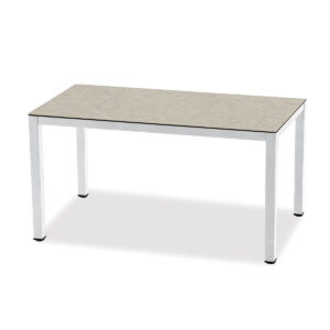 Esstisch, Venus, Aluminium, pulverbeschichtet, HPL, schwarz, weiß, beige