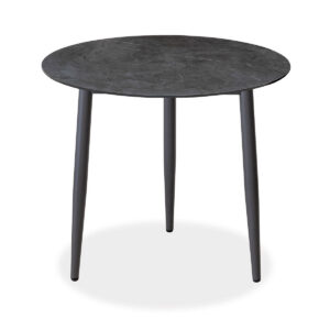 Esstisch, Konos, Aluminium, pulverbeschichtet, HPL, schwarz, weiß, beige