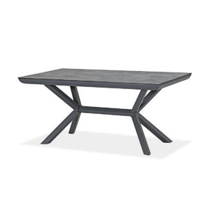 Esstisch, Orion, beige, weiß, Aluminium, pulverbeschichtet, HPL, rechteckig