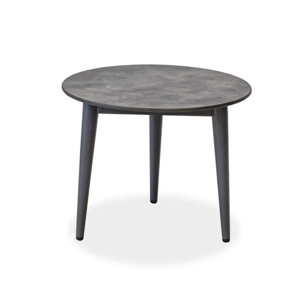 Beistelltisch, Konos, Aluminium, pulverbeschichtet, HPL, schwarz, weiß, beige