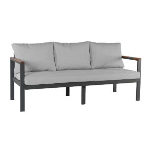Loungesessel, Rhodos, Aluminium, pulverbeschichtet, weiß, anthrazit, Polster, Stoff