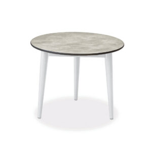 Beistelltisch, Konos, Aluminium, pulverbeschichtet, HPL, schwarz, weiß, beige