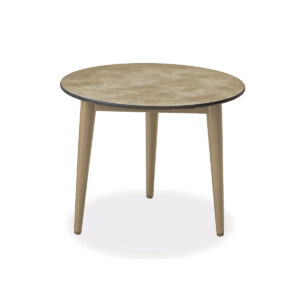 Beistelltisch, Konos, Aluminium, pulverbeschichtet, HPL, schwarz, weiß, beige