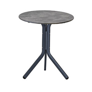 Esstisch, 96, Karpathos, klappbar Aluminium, pulverbeschichtet, HPL, schwarz, weiß, beige