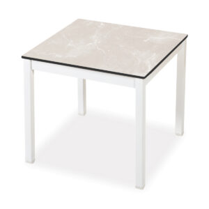 Beistelltisch Sifnos, Aluminium, HPL, weiß