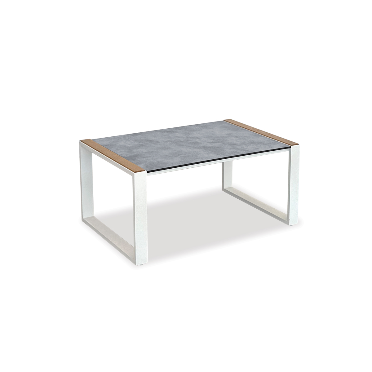 Loungetisch, Amalfi, Aluminium, pulverbeschichtet, weiß, anthrazit, Stoff, Polster