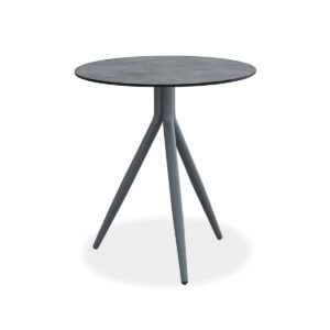 Esstisch, Antiparos, Aluminium, pulverbeschichtet, HPL, schwarz, weiß, beige