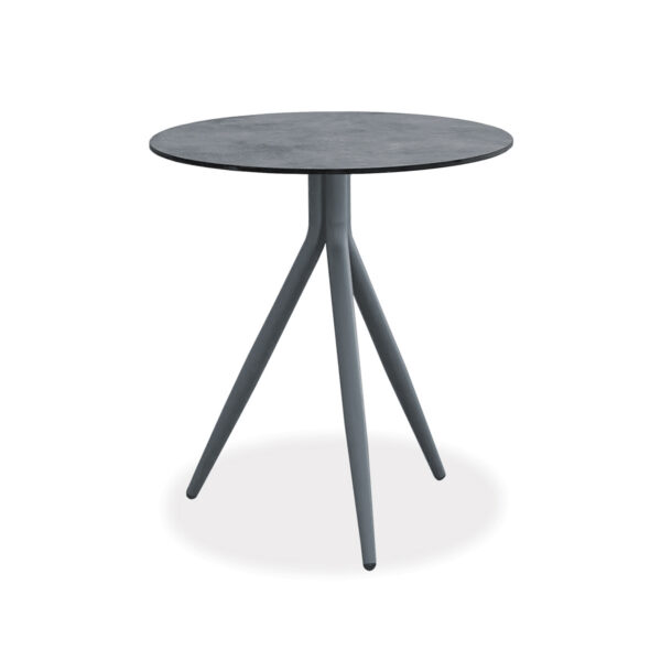 Esstisch, Antiparos, Aluminium, pulverbeschichtet, HPL, schwarz, weiß, beige