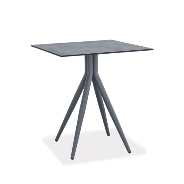 Esstisch, Antiparos, Aluminium, pulverbeschichtet, HPL, schwarz, weiß, beige