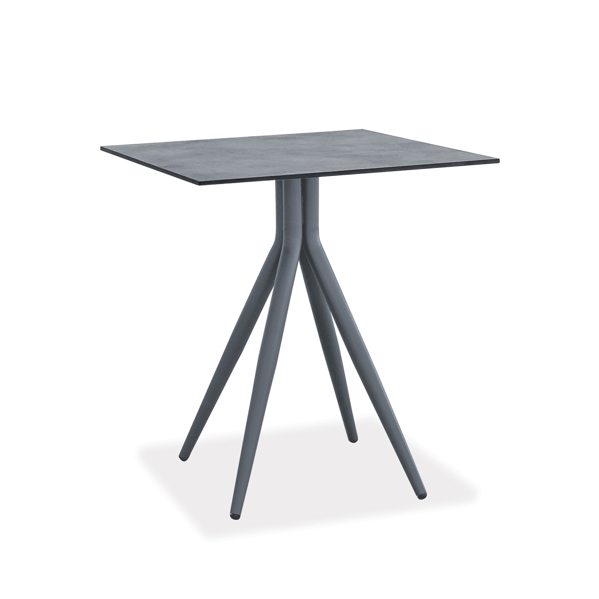 Esstisch, Antiparos, Aluminium, pulverbeschichtet, HPL, schwarz, weiß, beige