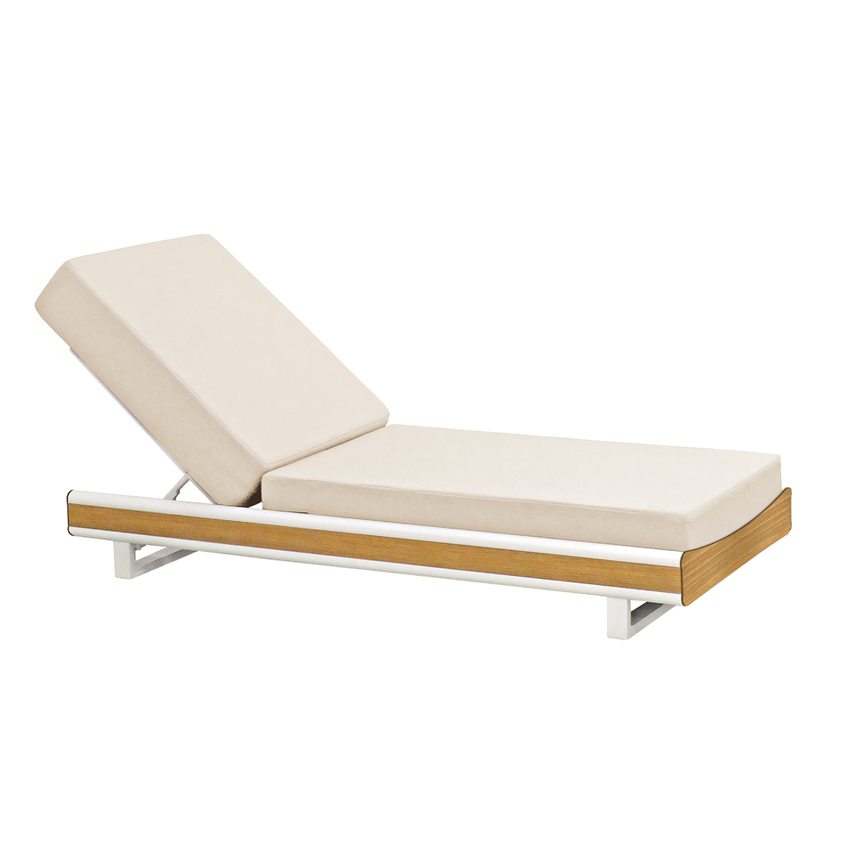 Daybed, Argo, Aluminium, pulverbeschichtet, Auflage, Stoff, Porgarden, grau, weiß, anthrazit