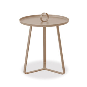 Beistelltisch, Luna, Aluminium, HPL, anthrazit, weiß, beige