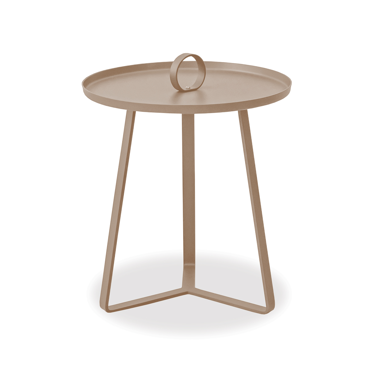 Beistelltisch, Luna, Aluminium, HPL, anthrazit, weiß, beige