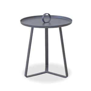 Beistelltisch, Luna, Aluminium, HPL, anthrazit, weiß, beige