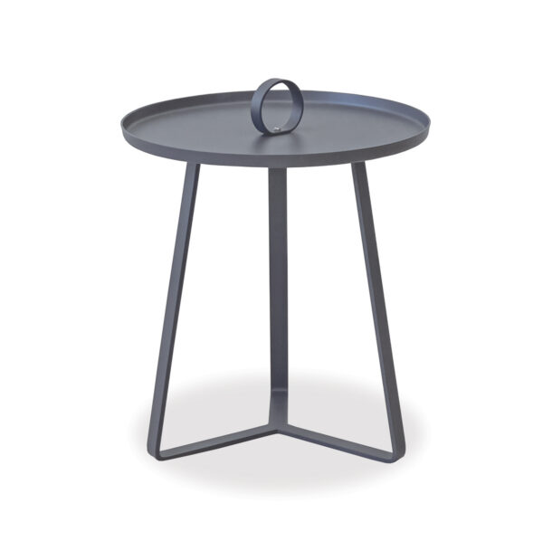 Beistelltisch, Luna, Aluminium, HPL, anthrazit, weiß, beige