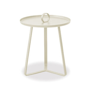 Beistelltisch, Luna, Aluminium, HPL, anthrazit, weiß, beige