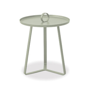 Beistelltisch, Luna, Aluminium, HPL, anthrazit, weiß, beige