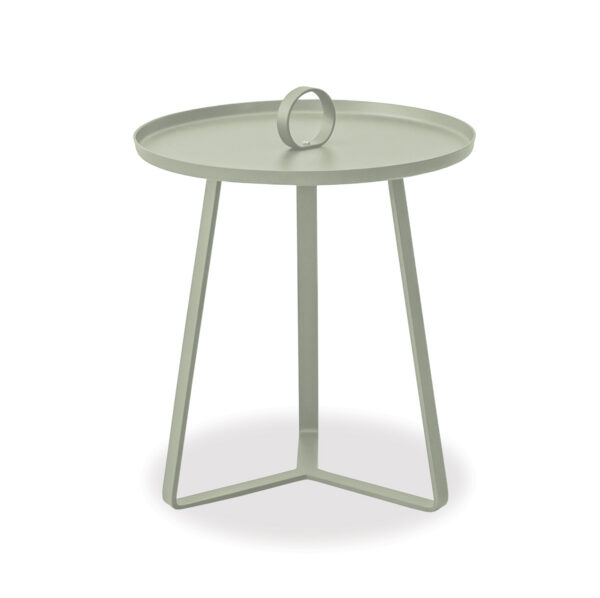 Beistelltisch, Luna, Aluminium, HPL, anthrazit, weiß, beige