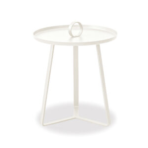 Beistelltisch, Luna, Aluminium, HPL, anthrazit, weiß, beige
