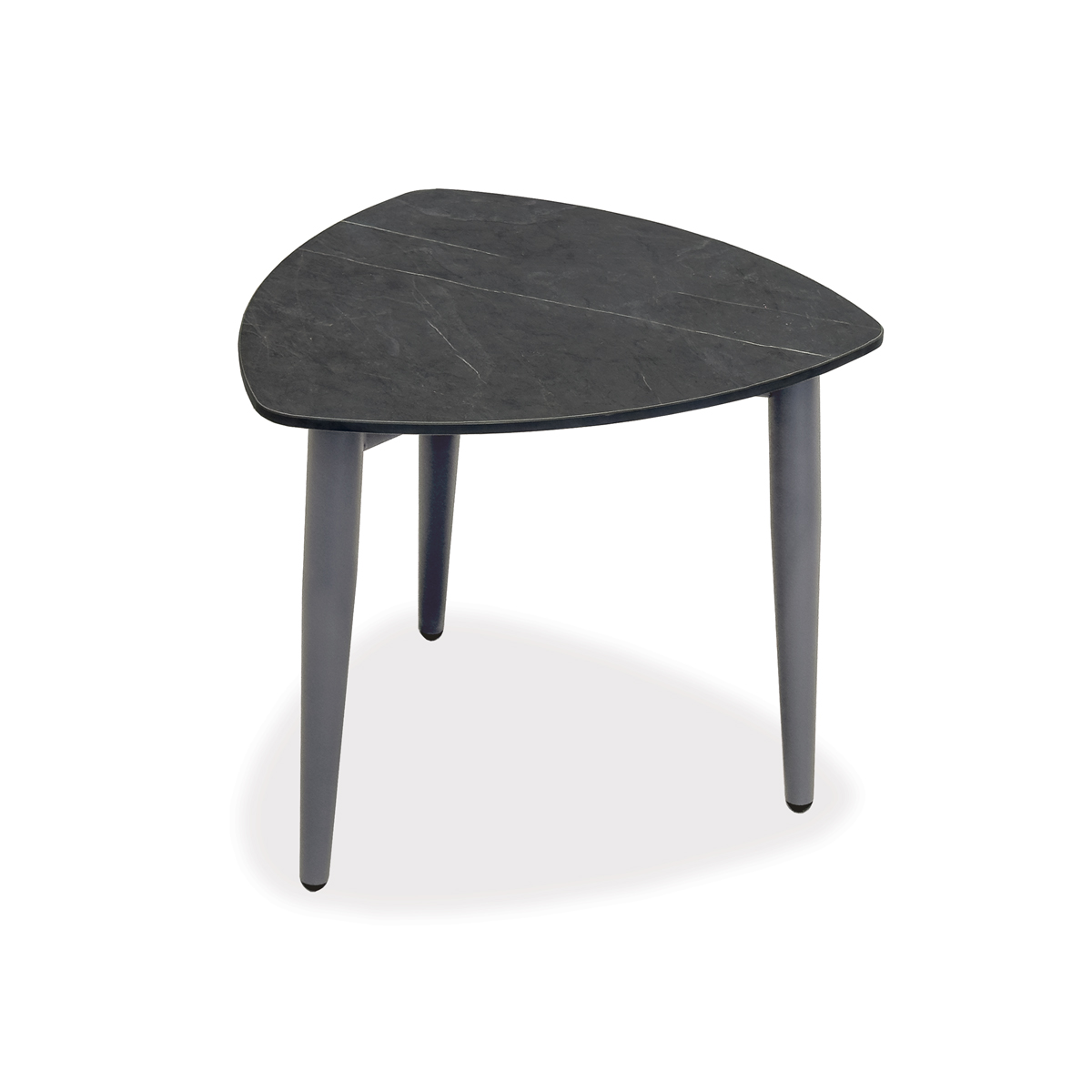 Beistelltisch, Pena, Aluminium, HPL, anthrazit, weiß